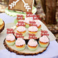 ZHUOWEISM 36 PCS Cupcake Toppers - Glitter Birthday Decoration, Small, Red