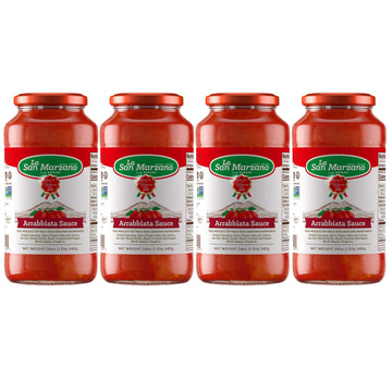 La San Marzano Arrabiata Pasta Sauce, All Natural, Vegan, Gluten Free, 24 oz (Pack of 4)