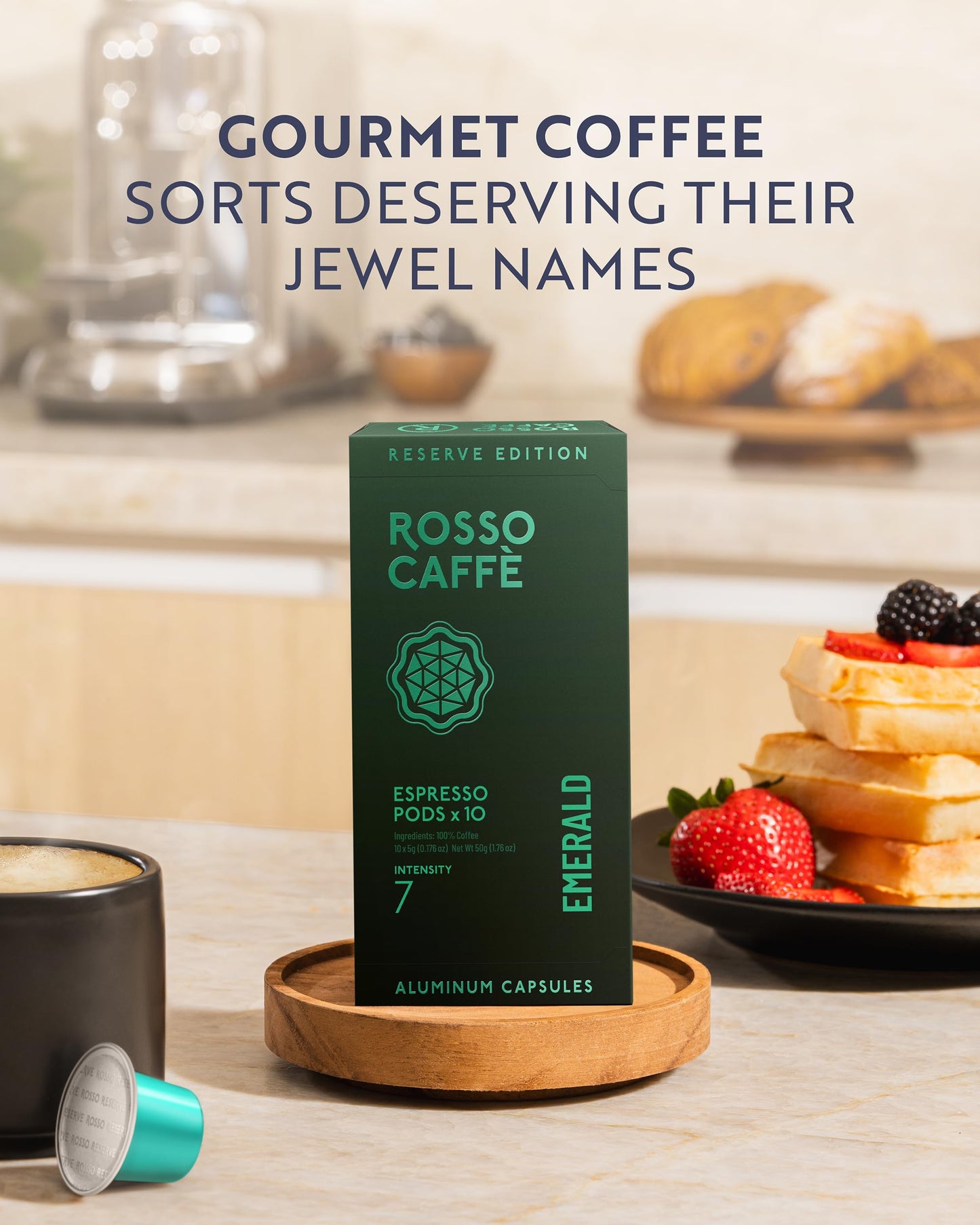 ROSSO CAFF Espresso Coffee Pods  Compatible with Nespresso Original Machines  Reserve Variety Pack  160 Capsules - Made in Italy