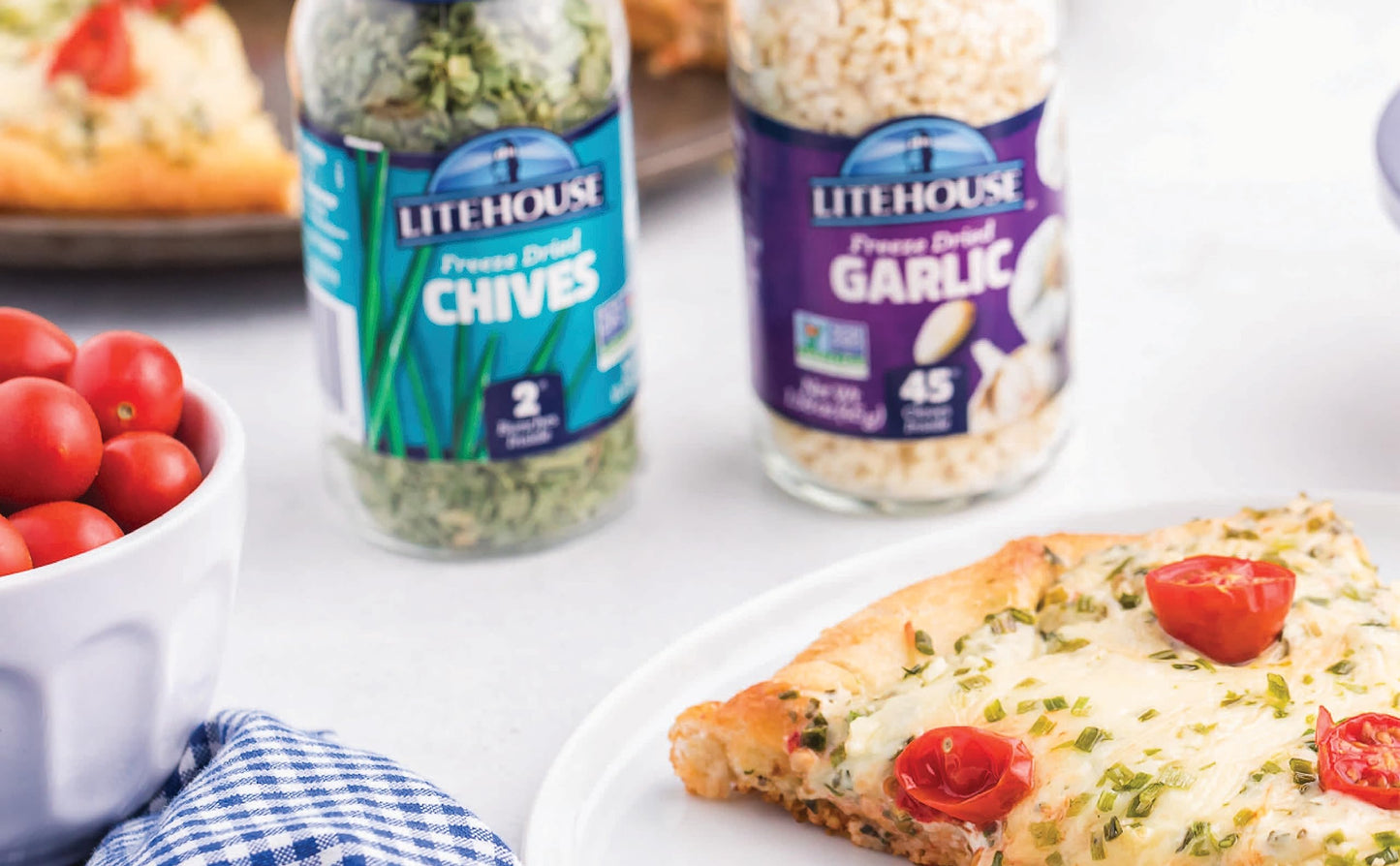 LITEHOUSE Freeze Dried Garlic - Non-GMO, Gluten-Free, 2.47 Oz Jar - Equivalent to 45 Garlic Cloves