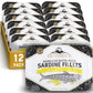 Brunswick Sardine Fillets in Mustard & Dill Sauce, 3.75 oz Can, Pack of 12, Gluten Free, Keto Friendly, 17g Protein per Serving