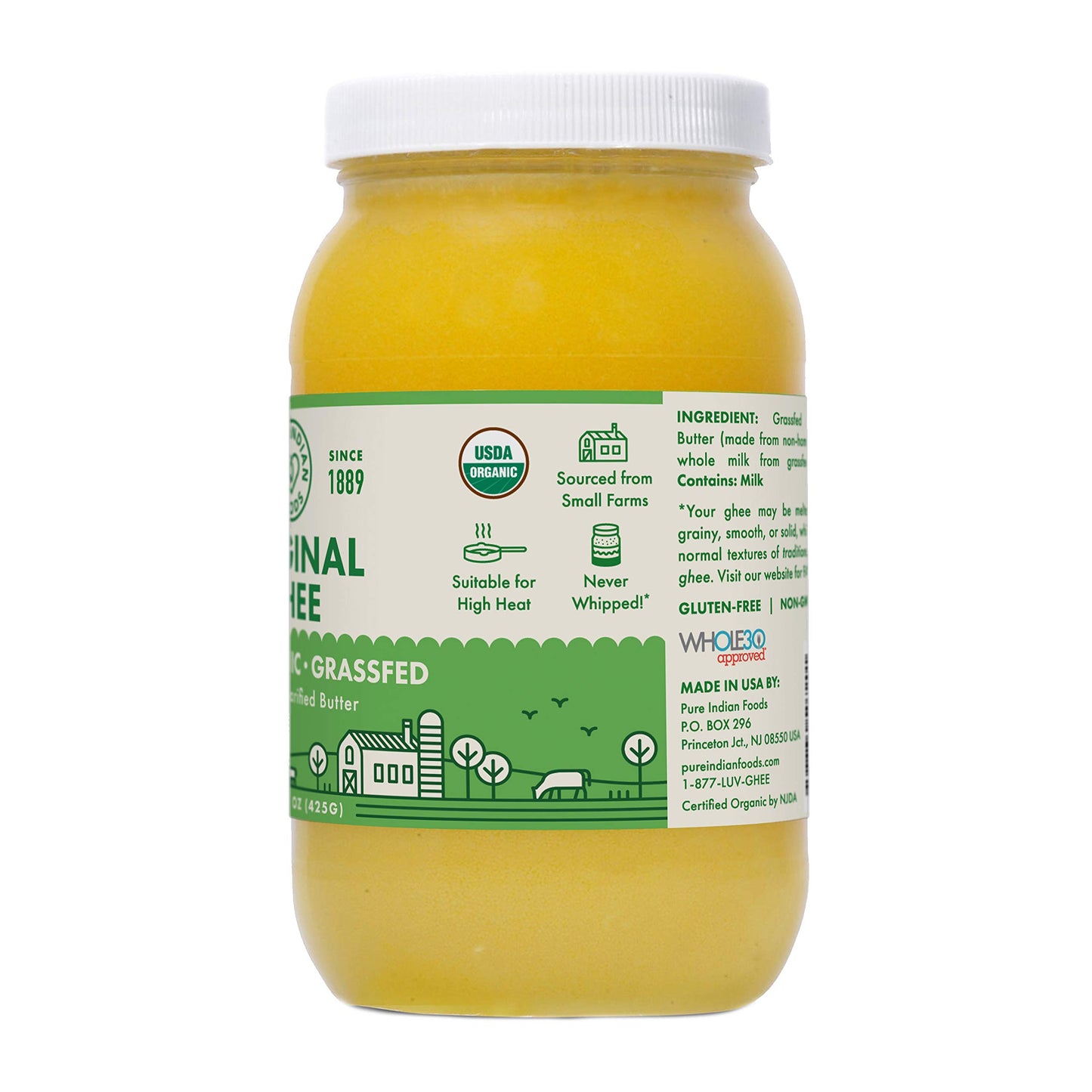 Grassfed Organic Ghee 15 oz