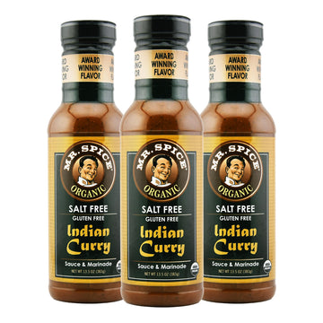 Mr. Spice Organic - Salt Free Sauce (Indian Curry, 3-Pack)