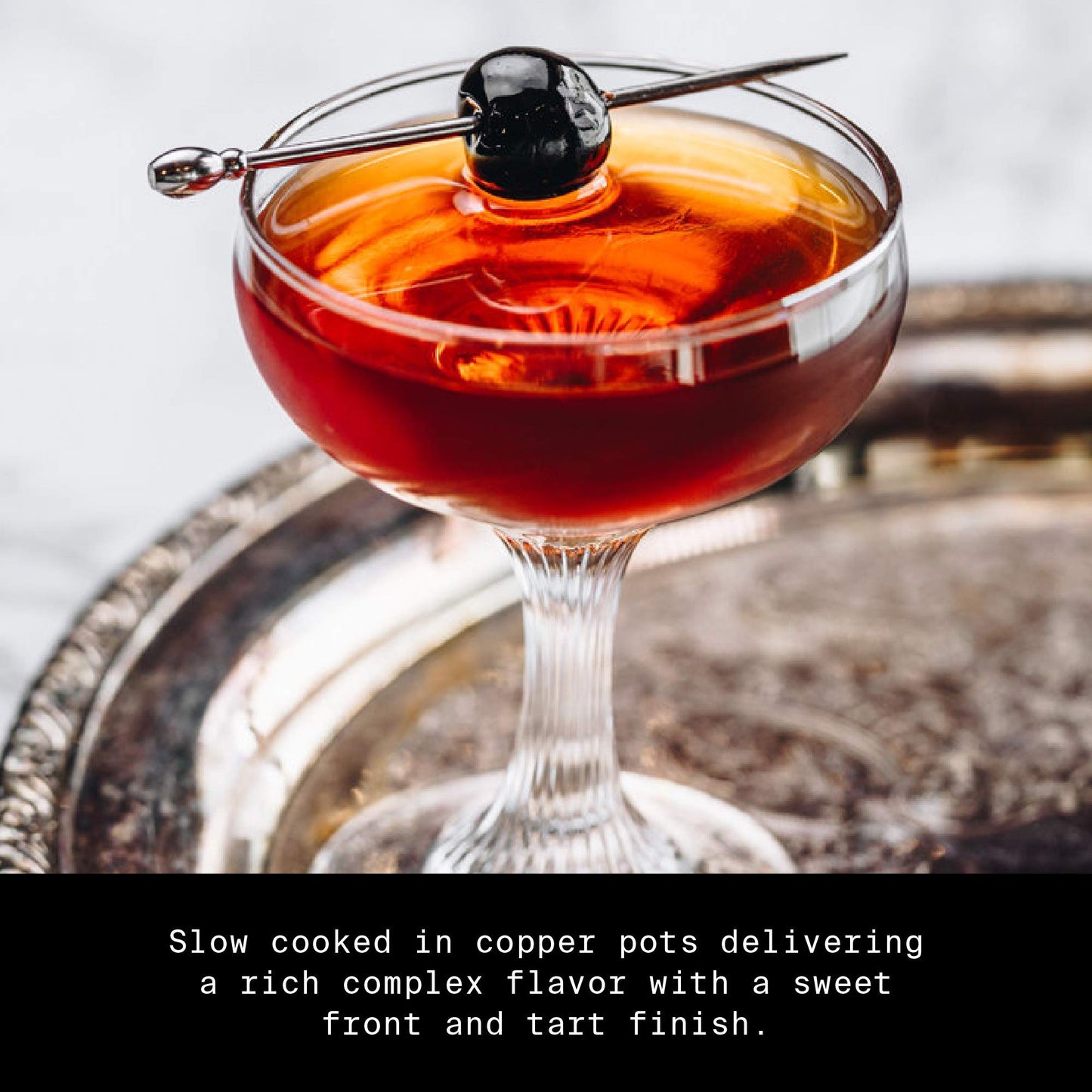 Filthy Food Black Amarena Cherries - Premium Cocktail Garnish - Non-GMO, Gluten Free - 8oz Jar, 4 Count