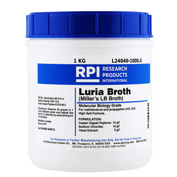 Luria Broth, High Salt Formula, Powder [Millers LB Broth], 1 Kilogram