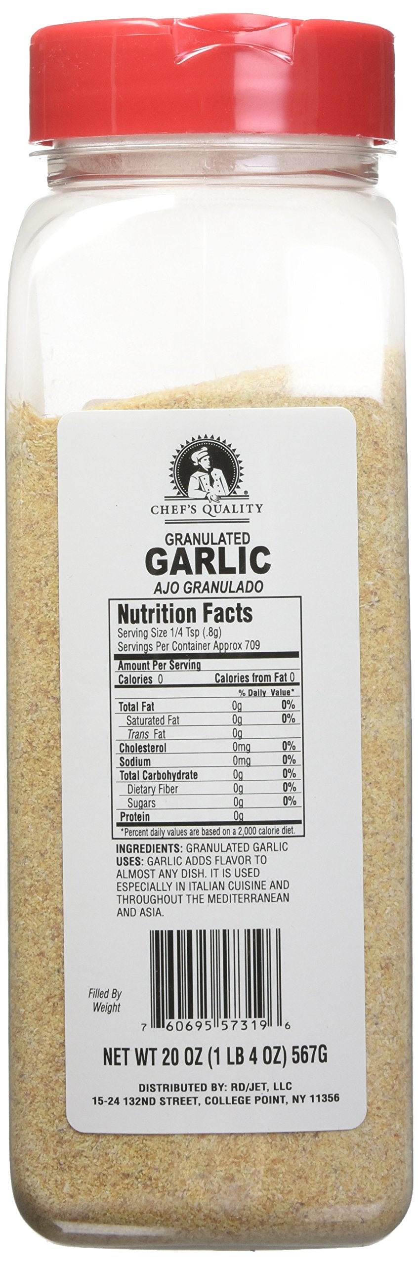 Chef'S Quality Granulated Garlic, 20 Ounce