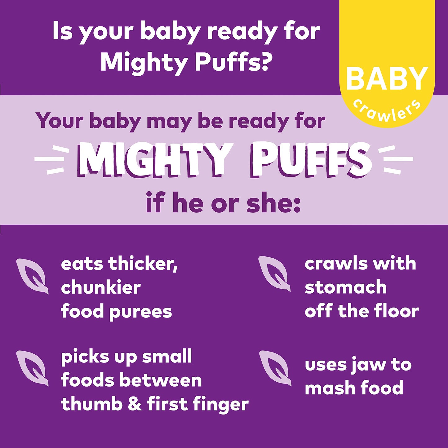 Plum Organics Mighty Puffs Organic Baby Food - Carrot And Broccoli - 1.85 Oz Canister (Pack Of 6) - Ancient Grains And Chickpea