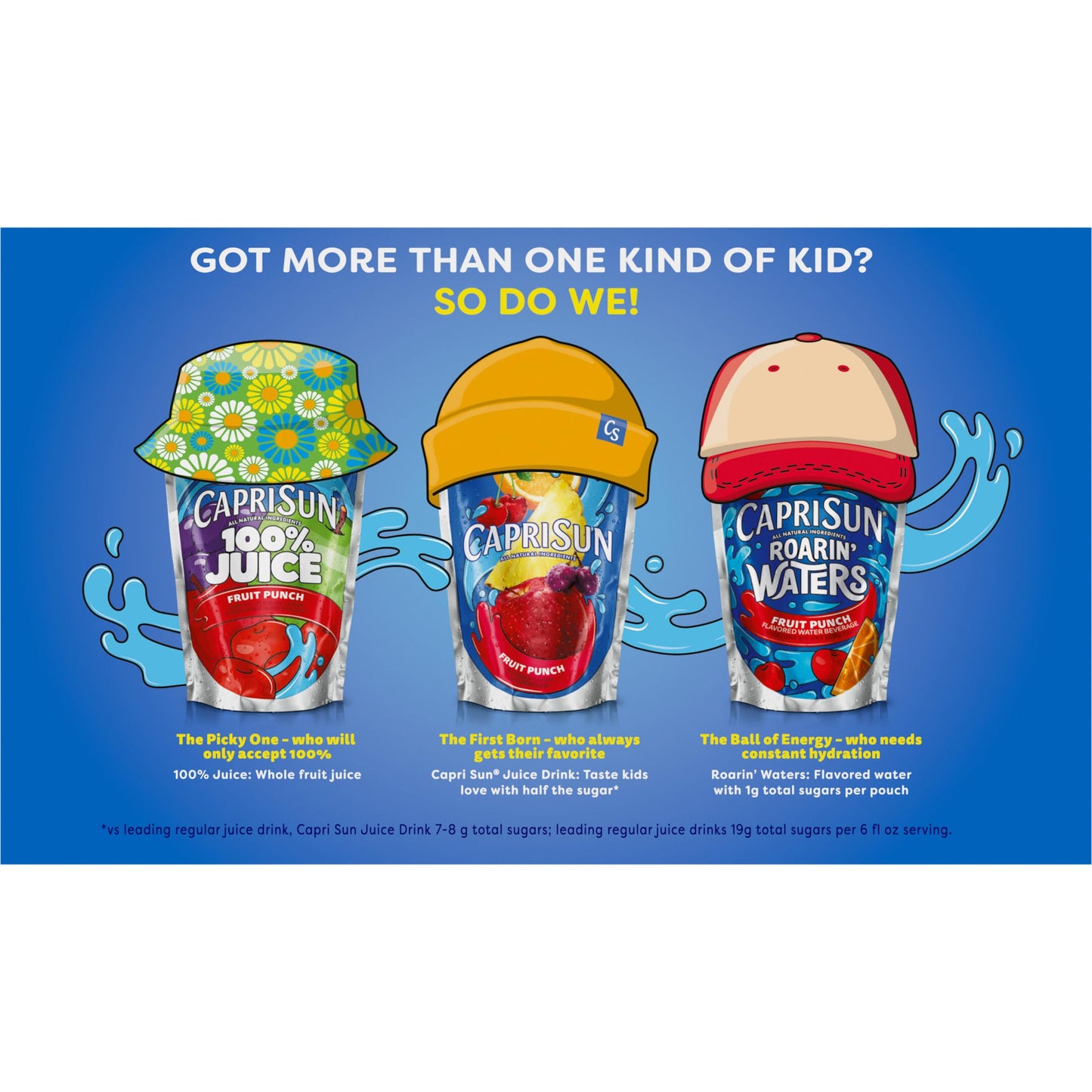 Capri Sun 100% Juice Fruit Punch Naturally Flavored Kids Juice Blend (40 ct Pack, 4 Boxes of 10 Pouches) (Pack of 2)