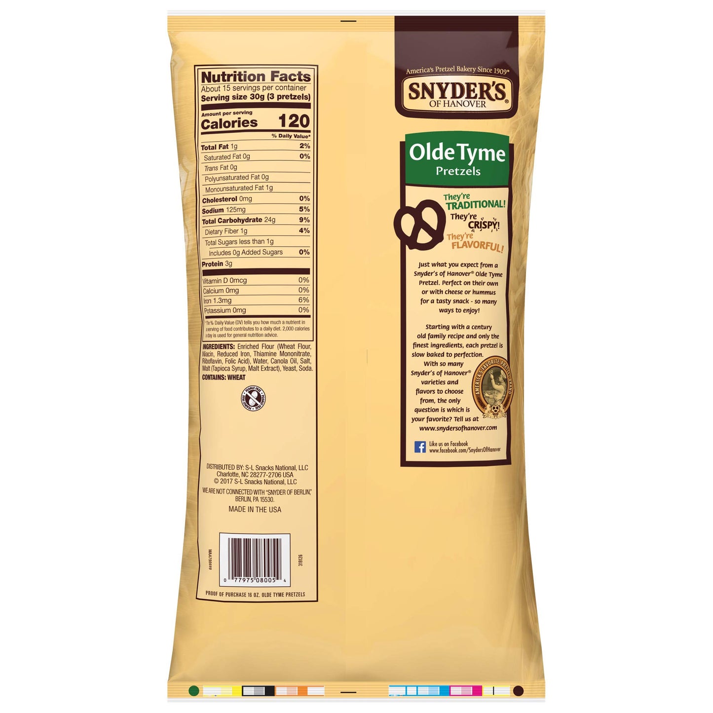 Snyders The Pounder Pretzels 16 Oz (Pack Of 8) (Olde Tyme)