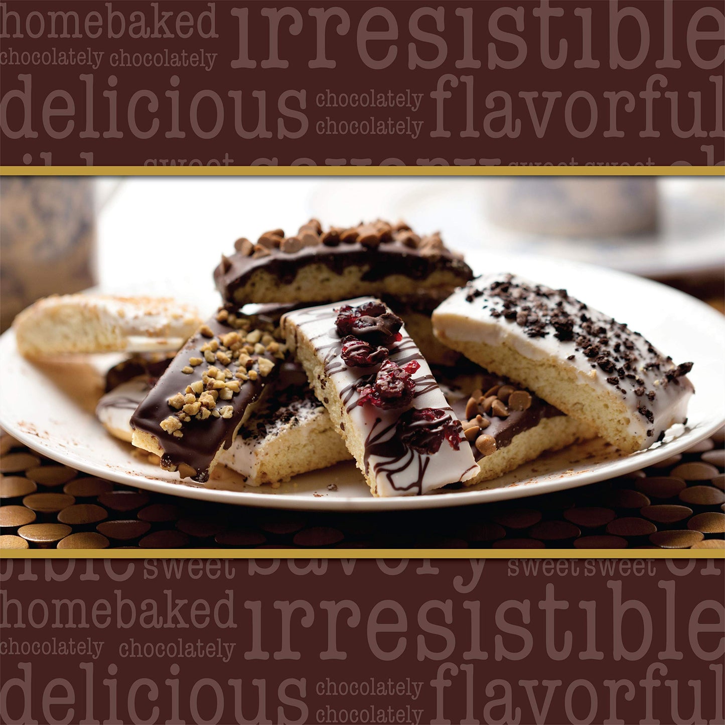Chocolate Biscotti Gift Basket, 24 Gourmet Chocolate Cookies Gift Box, Gifts For Food Delivery Ideas For Women Men Grandma Teach