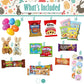 Easter Snack Basket (52 Count) Filled With Candy, Peelable Gummies,Treats, Bunny And More, Great Package For Family, Friends, Ki
