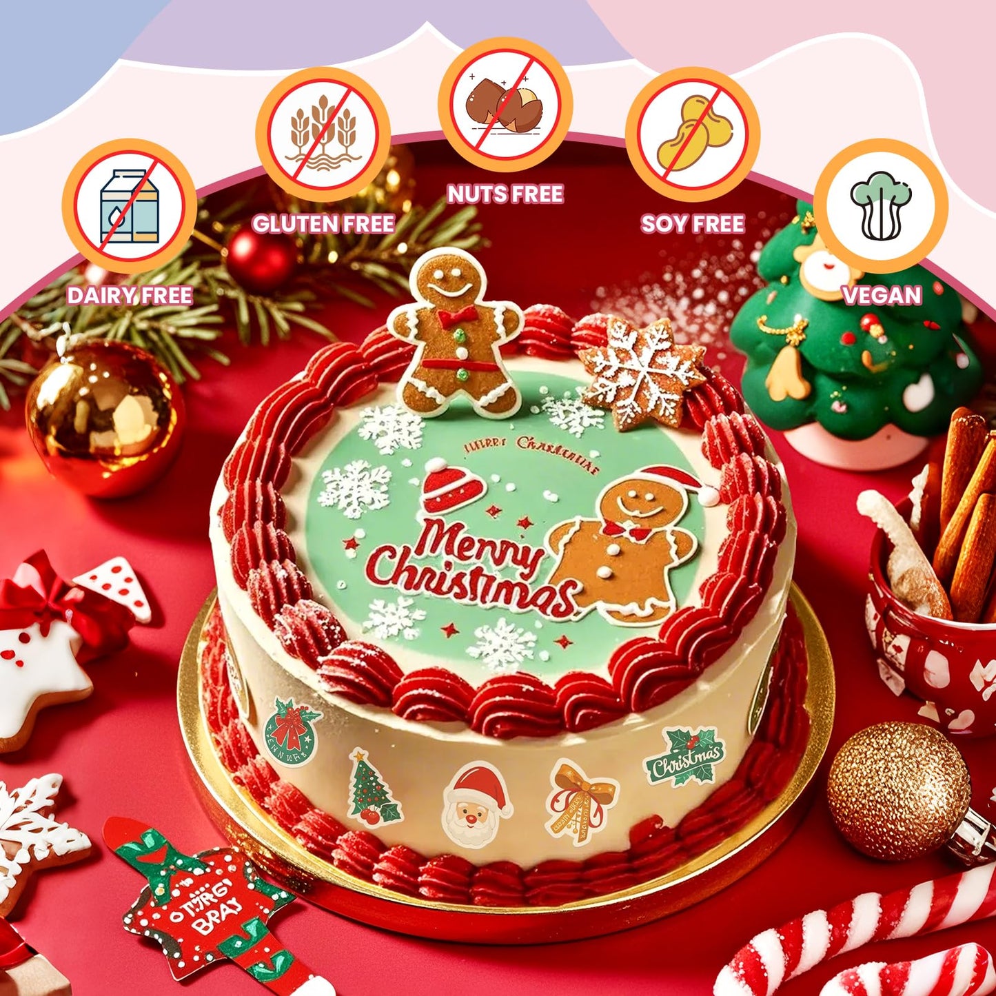 Derzio Edible Frosting Sheets for Cakes, 25 pcs, A4 Size, Paper