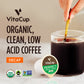 VitaCup Organic Decaf Coffee Pods, Low Acid, Guatemala Single Origin, 64 Count, Compatible with Keurig K-Cup malt-inspired
