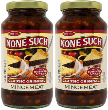 None Such Mincemeat Classic Original, with Apples and Raisins, Gourmet, All Natural, No High Fructose Corn Syrup, 27 Ounce (Pack