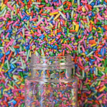 Confect Galaxy Pop Rainbow Sprinkles - Custom Blend Multicolor Jimmies - Edible Cake & Cupcake Decorating Toppings - Vegan, Glut