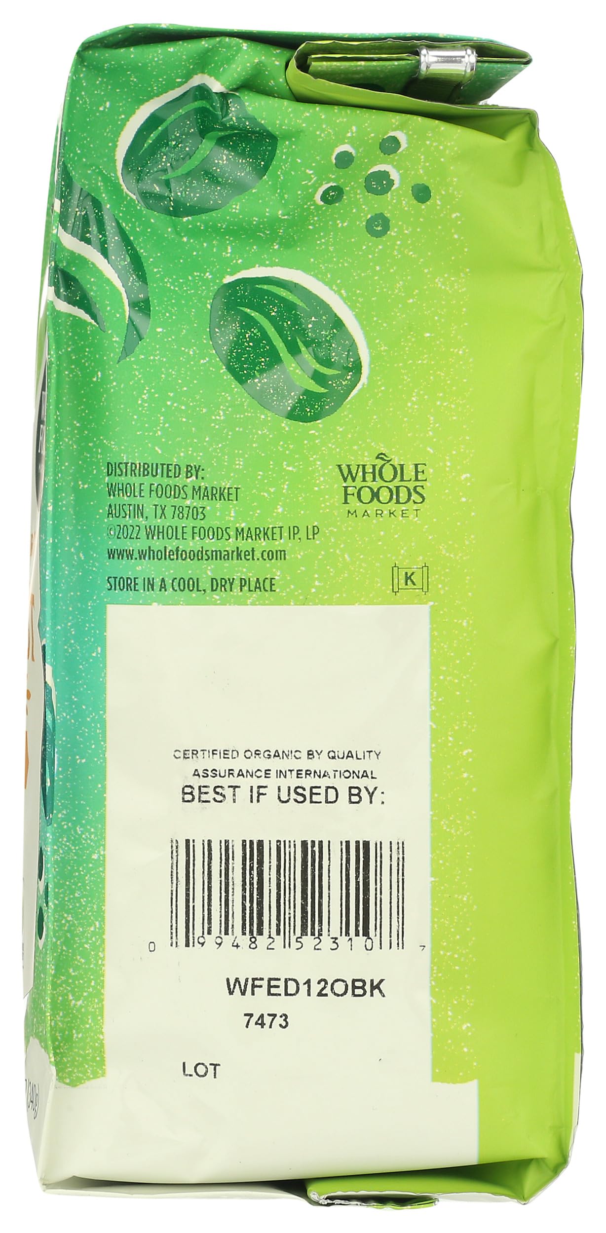 Whole Foods Market, Organic Breakfast Blend Ground Coffee, Light Roast, Milk Chocolate, Caramel & Citrus, 12 Ounce