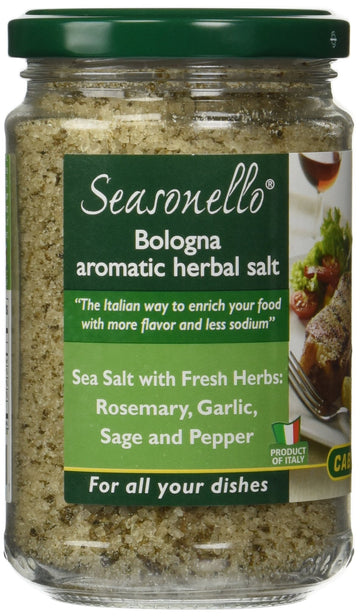 Seasonello Traditional Aromatic Herbal Salt - Italian Sea Salt, 10.58 Oz, Model TS0417-A700ML-M1481