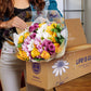 Benchmark Bouquets Life Is Good Flowers Yellow, Prime Delivery, Vase Included, Grower Direct Fresh Cut Flowers, Gift For Home D