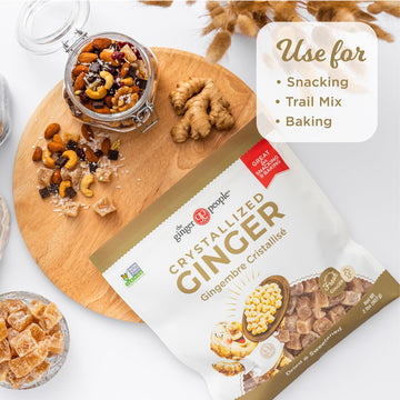 The Ginger People Crystallized Ginger 2Lb Bag, Non-Gmo, Gluten-Free, Vegan, Candied Ginger For Snacking, Trail Mix, Baking & Mor