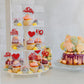 Gyufise 24Pcs 40Th Anniversary Cupcake Toppers Heart Cake Toppers Ruby Wedding Anniversary Heart Cake Decoration For 40 Years An