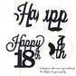YCTHUNFISH 18th Birthday Cake Topper, Black Glitter, Small, Paper Material, Number 18 Decorations for Parties and Celebrations