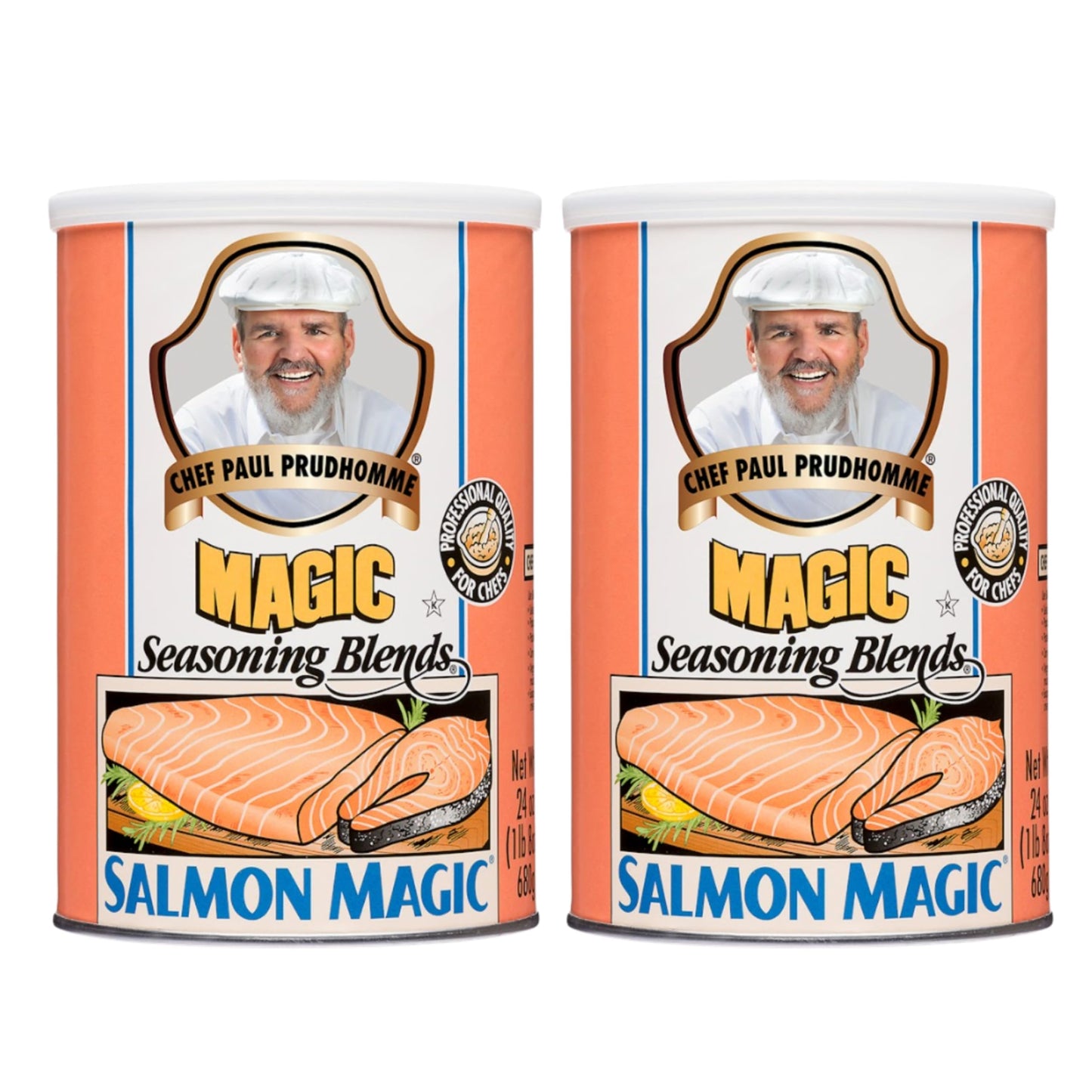 Chef Paul Magic Seasonings Blends Salmon Magic | Salmon Seasoning With Herbs & Spices | Seafood Seasoning For Cooking | Fish Seasoning Blend | Kosher & Halal Certified | 24 Oz (Pack Of 2)