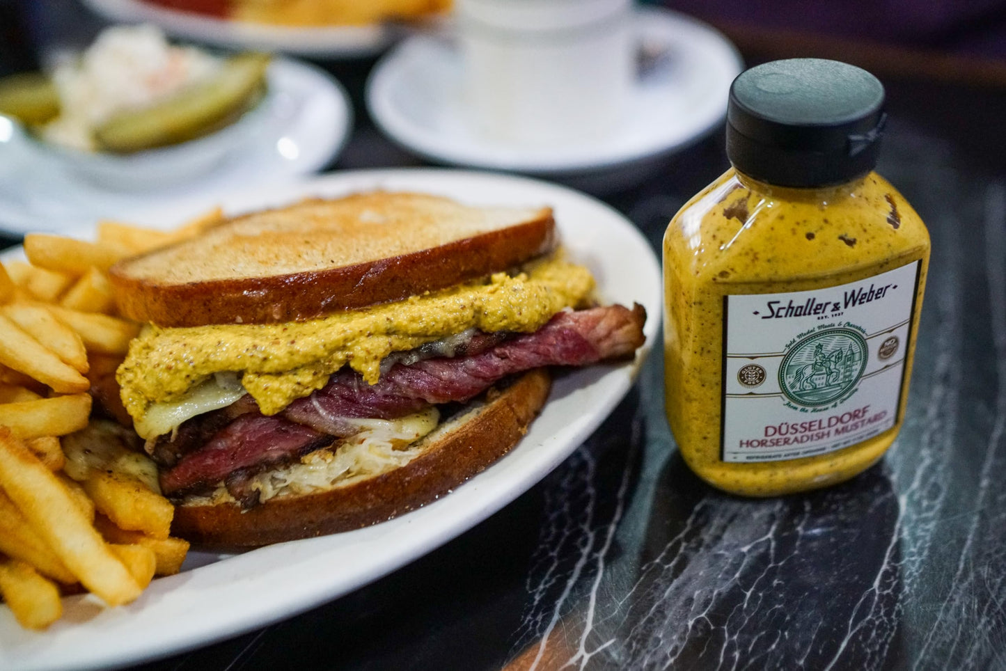 Schaller & Weber Horseradish Mustard, Hot German Deli Mustard, 9 Oz Squeeze Bottle