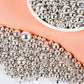 KASVAN Silver Pearl Sugar Sprinkles - Edible Candy Pearls 130g for Baking, Cake Decorations, Ice Cream Toppings, Wedding & Party Supplies