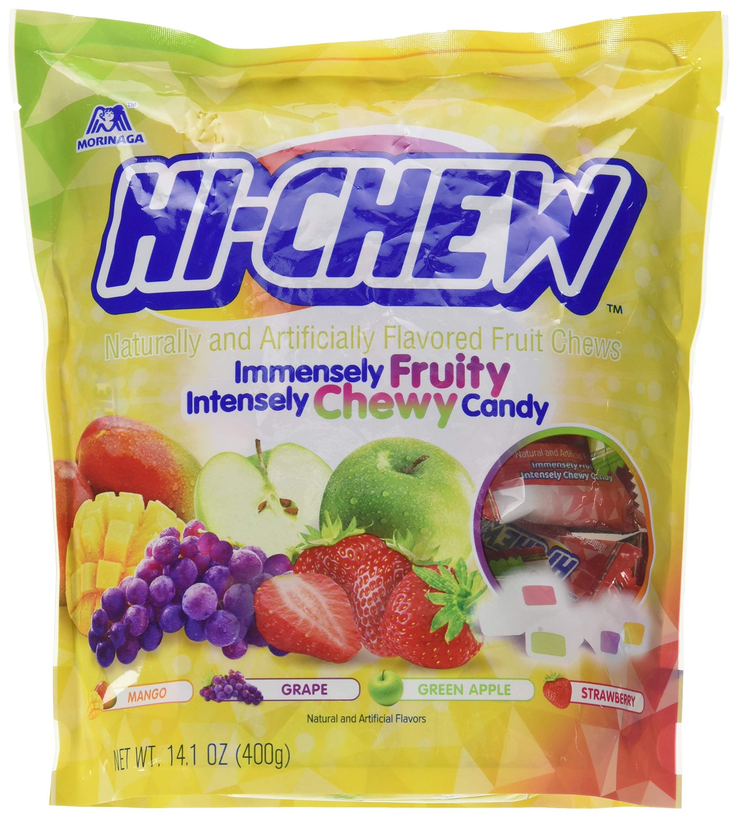 Hi-Chew, Sensationally Chewy Fruit Candy In Assorted Flavors, 14.1 Oz