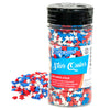 Bakerpan July 4th Sprinkles for Cake Decorating - Star Confetti 4 Ounces - Independence Day Red, White & Blue Edible Confetti Sp