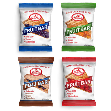 Betty Lous Fruit Bars & PB&J Bars Variety Pack, Gluten Free, Vegan, Non GMO, Deliciously Healthy Snacks, Individually Wrapped, 