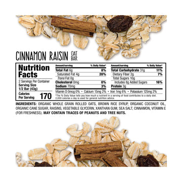 Bobo'S Oat Bars, Cinnamon Raisin, 3 Ounce
