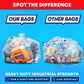 Veska 95 Gallon Clear Trash Bags - Extra Large Garbage Bags with Ties, 25 Count, Ideal for Recycling and Heavy-Duty Use