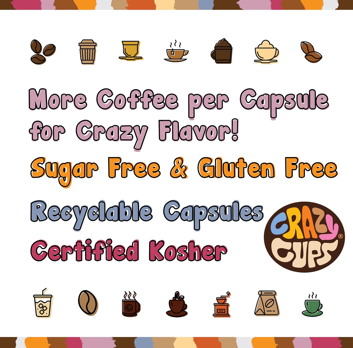 Crazy Cups Flavored Coffee for Keurig K-Cup Machines, Chocolate Raspberry Truffle, Hot or Iced Drinks, 22 count Single Serve, Re
