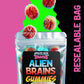 Alien Gummy Brains - 10 Ounces Of Gummy Halloween Candy For Halloween Themed Candy Occasions - Spooky Candy Halloween Gummies Fo
