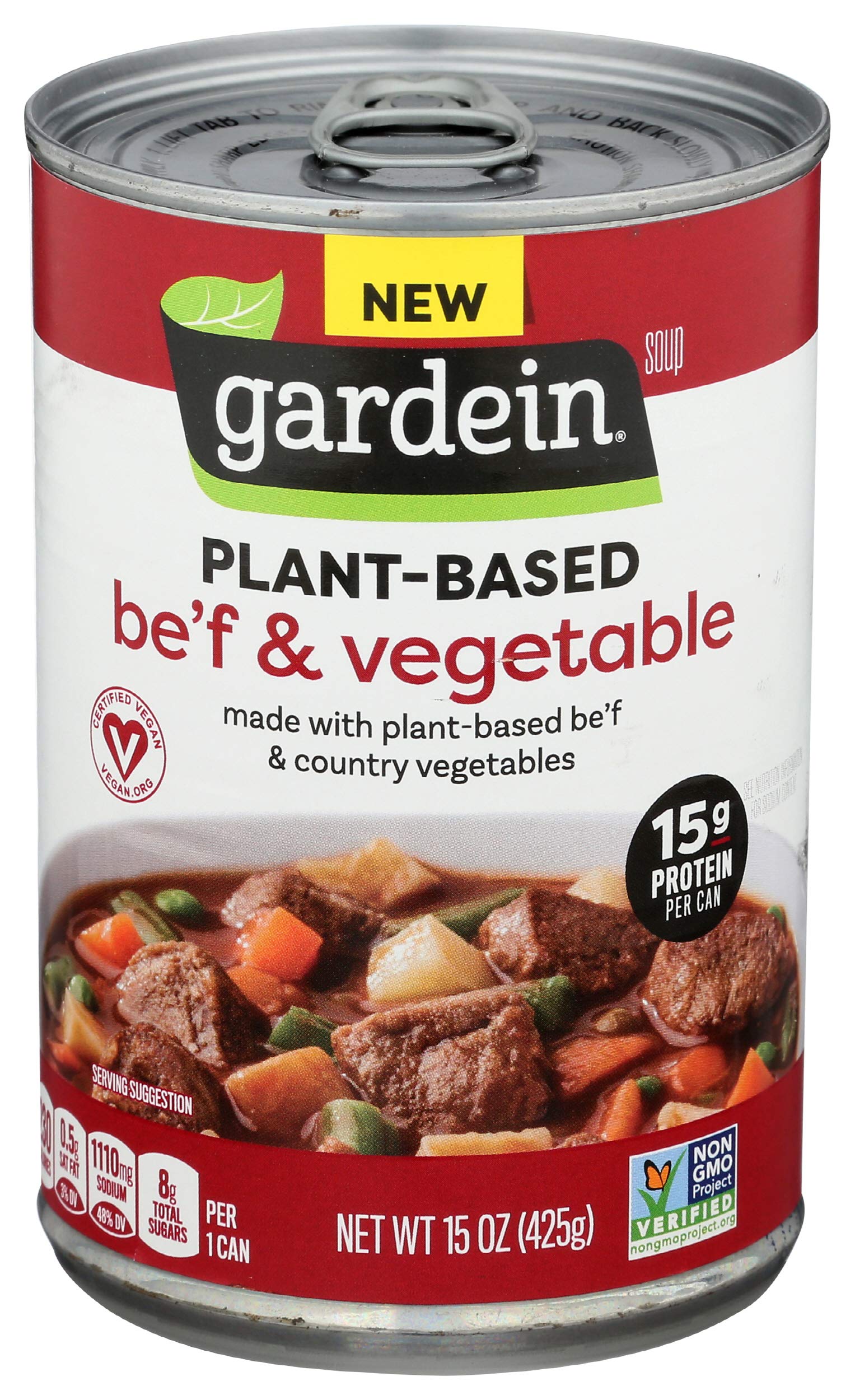Gardein Plant-Based Be'f and Country Vegetable Soup, 15 oz.
