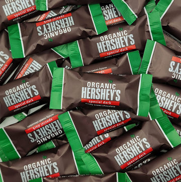 Hersheys Organic Miniatures Milk Chocolate Candy Bars 1 Pound Bulk (Dark Chocolate)
