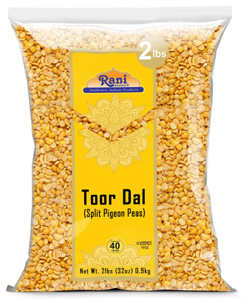 Rani Toor Dal (Split Pigeon Peas) 32oz (2lbs) 908g ~ All Natural | Gluten Friendly | NON-GMO | Vegan | Indian Origin