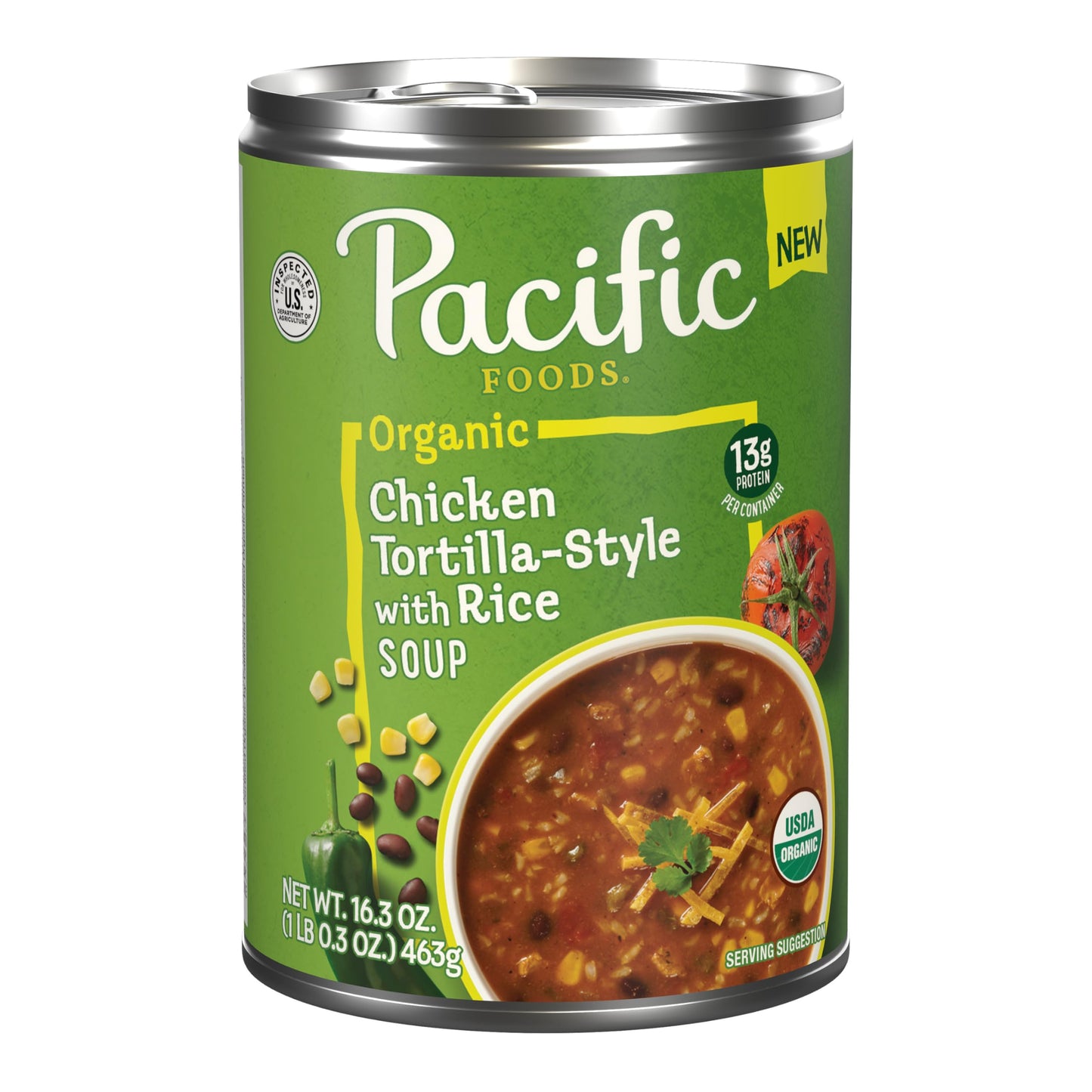 Pacific Foods Organic Chicken Tortilla Soup, 16.3 oz Can (Pack of 6)