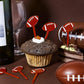 Blulu Football Cupcake Toppers, 48 Count, Acrylic, Brown, Party Decorations