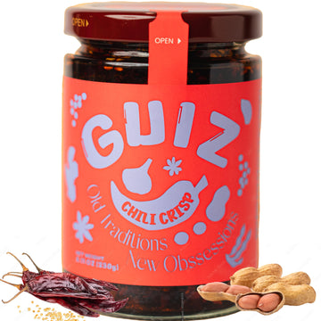 GUIZ Classic Guizhou Chili Crisp with Peanuts: Authentic Spice, Crunchy Delight, Bold Premium Guizhou Pepper Aroma, No Preservat