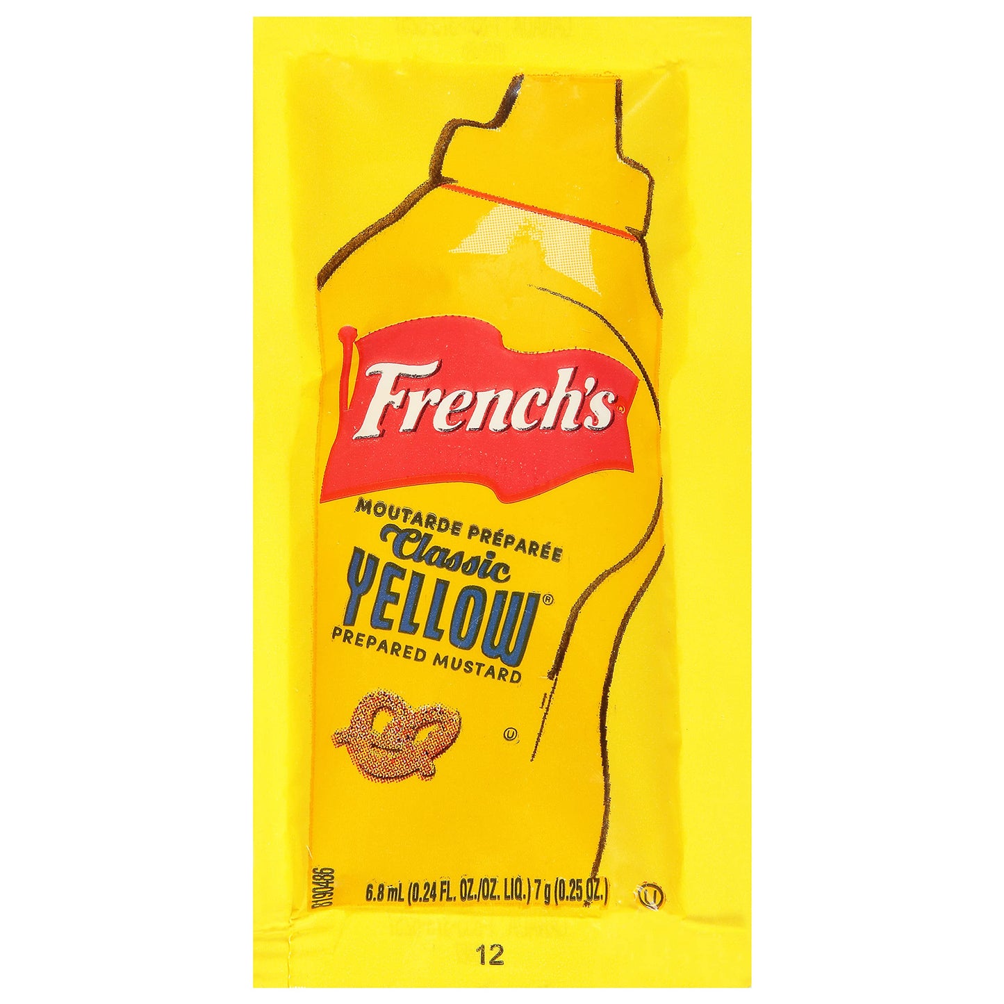 French's Classic Yellow Mustard Packets, 500 Count - Perfect for Takeout & Delivery, Single-Serve Size