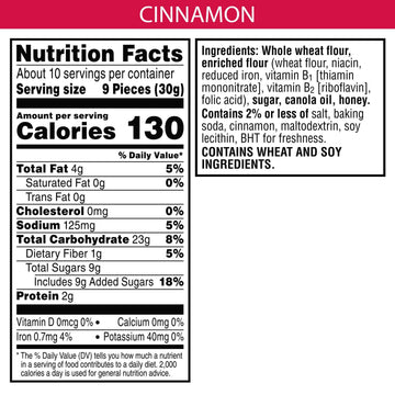 SCOOBY-DOO! Baked Graham Cracker Snacks, Made with Whole Grains, Kids Lunch Snacks, Cinnamon, 11oz Box (1 Box)
