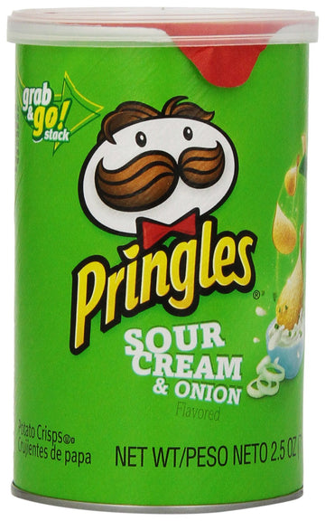 Pringles Sour Cream And Onion Grab And Go Pack, 2.5 Ounce (Pack Of 12)