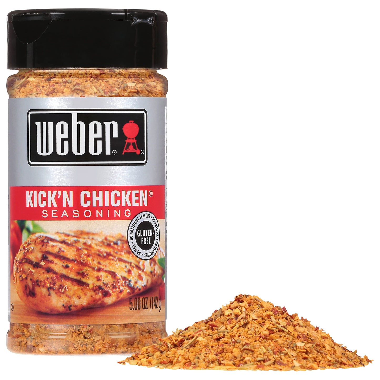 Weber Kickn Chicken Seasoning, 5 Ounce Shaker (Pack of 2)