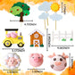 Jevenis Farm Animal Cake Decoration Sheep Cake Topper Farm Animal Birthday Decoration Cow Cake Decoration Pig Cake Topper For Fa