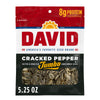 DAVID Roasted and Salted Cracked Pepper Jumbo Sunflower Seeds, Keto Friendly, 5.25 oz, 12 Pack
