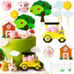 JeVenis Farm Animal Cake Decoration Sheep Cake Topper Farm Animal Birthday Decoration Cow Cake Decoration Pig Cake Topper for Fa