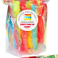 Honeybear Party Boutique Freeze Dried Fruit Roll Ups - 5 Rolls - Tropical Tye Dye & Strawberry - Red and Rainbow Color