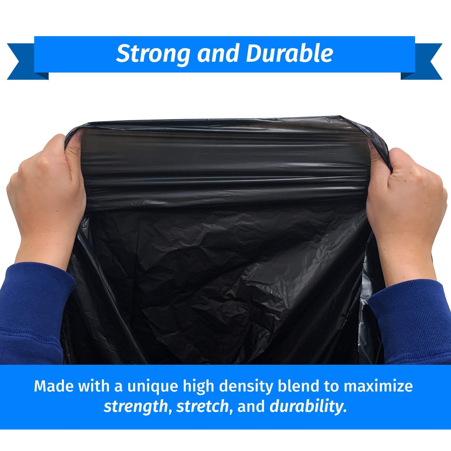 Reli. Supervalue 95 Gallon Trash Bags | 30 Count | Made In Usa | Heavy Duty | Black Multi-Use Garbage Bags